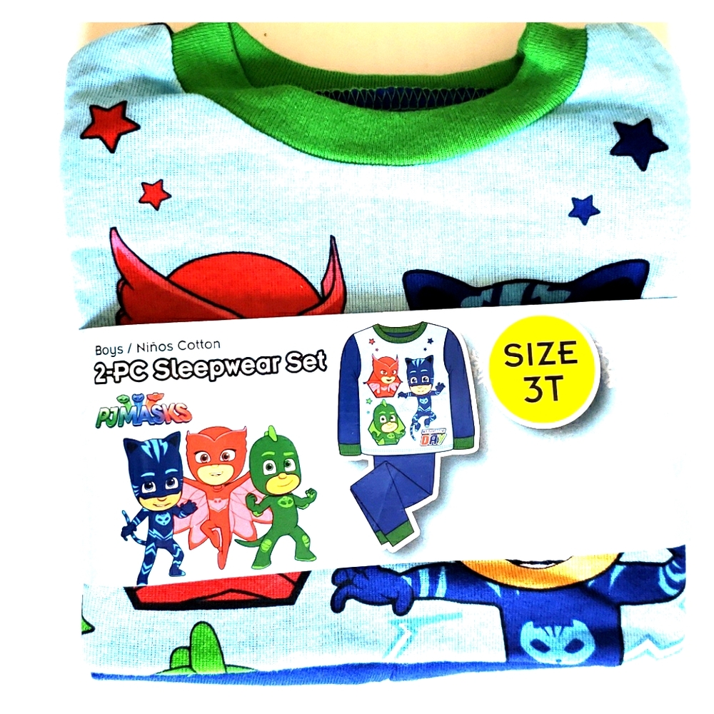 💥2/$15 NWT Boys 3T PJ Masks Pajamas